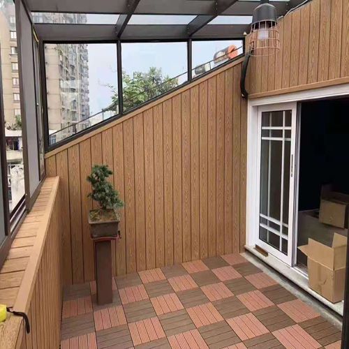 嘉兴阳光房室内木塑墙板装修施工案例