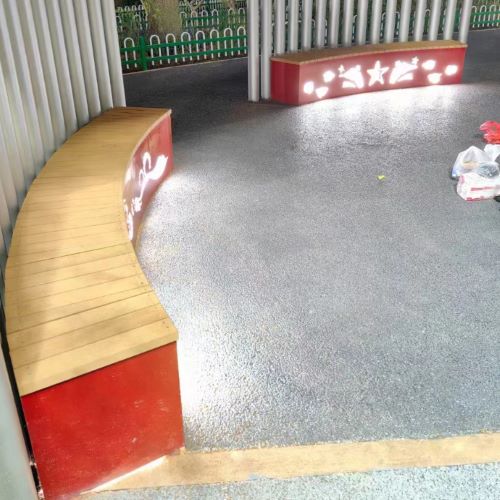 嘉兴街心文化公园木塑座椅施工案例